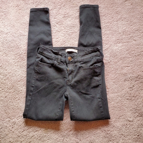 SO Low Rise Black Jeggings size 0 - Picture 2 of 4